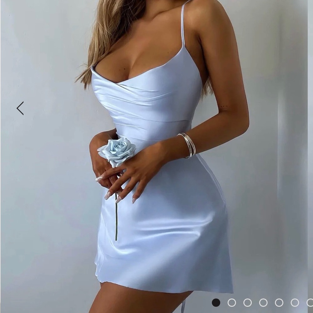 Light blue silk dress from BABY BOO